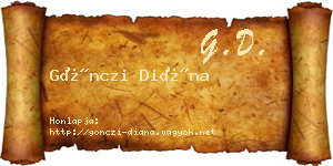 Gönczi Diána névjegykártya