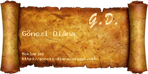 Gönczi Diána névjegykártya